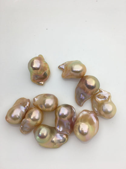 10pcs AAA 13-17mm Natural Color Flame ball Pearl - no hole,FL15-T4-60