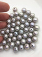 5pcs AAA/AA+ 12-13mm gray round freshwater pearls,2.2mm large hole,RP12-3A-4
