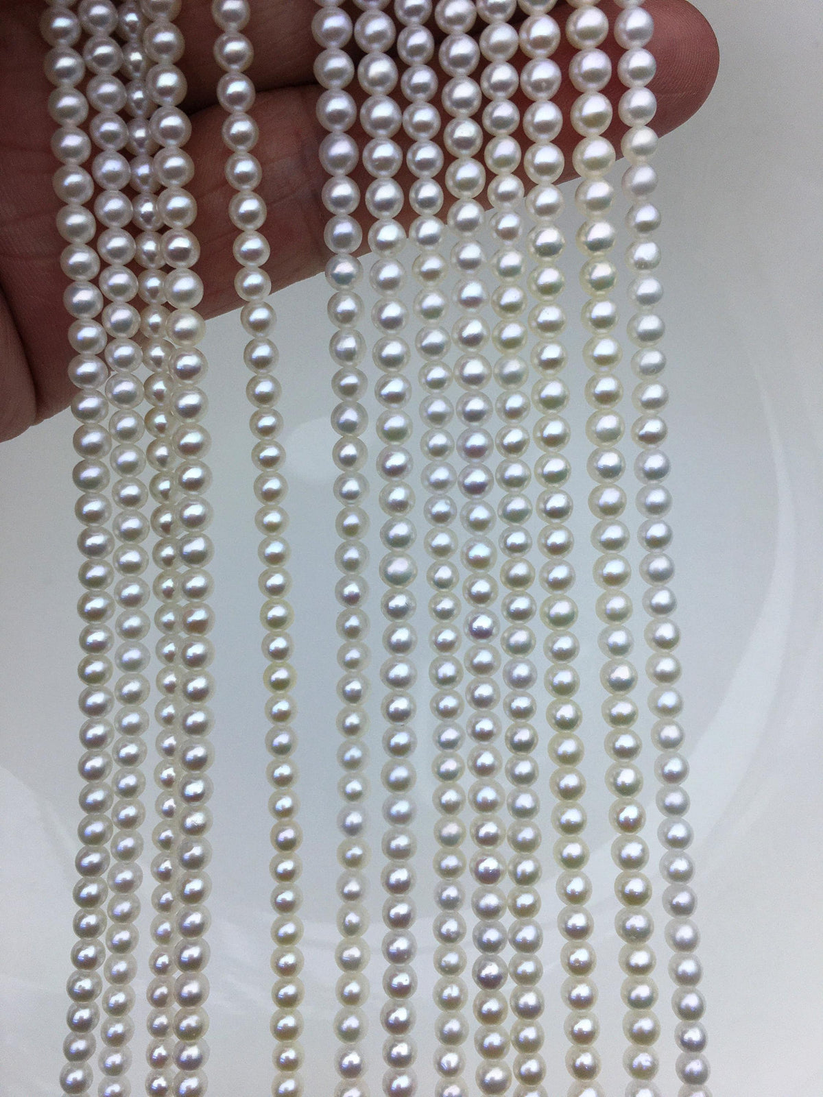 AAA 3.5-4mm white round freshwater pearls, seed pearl,white pearl,full strand,round pearl strands,pearl wholesale,RP3-3AY-GJ-2