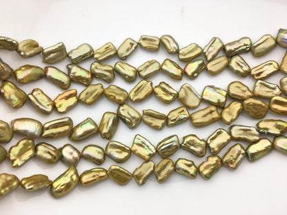AAA 8-10mm Yellow Green Biwa keshi Freshwater Pearl,DIY Loose Freshwater Pearl,ZS-200-132