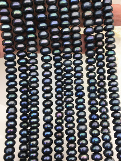 AAA 7-7.5mm Malachite Blue button pearl,button freshwater pearls,loose freshwater pearl,SM7-T2