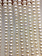 AAA 6-6.5mm white button round pearls,6mm white Rondelle pearl Beads,SM6-3A-1