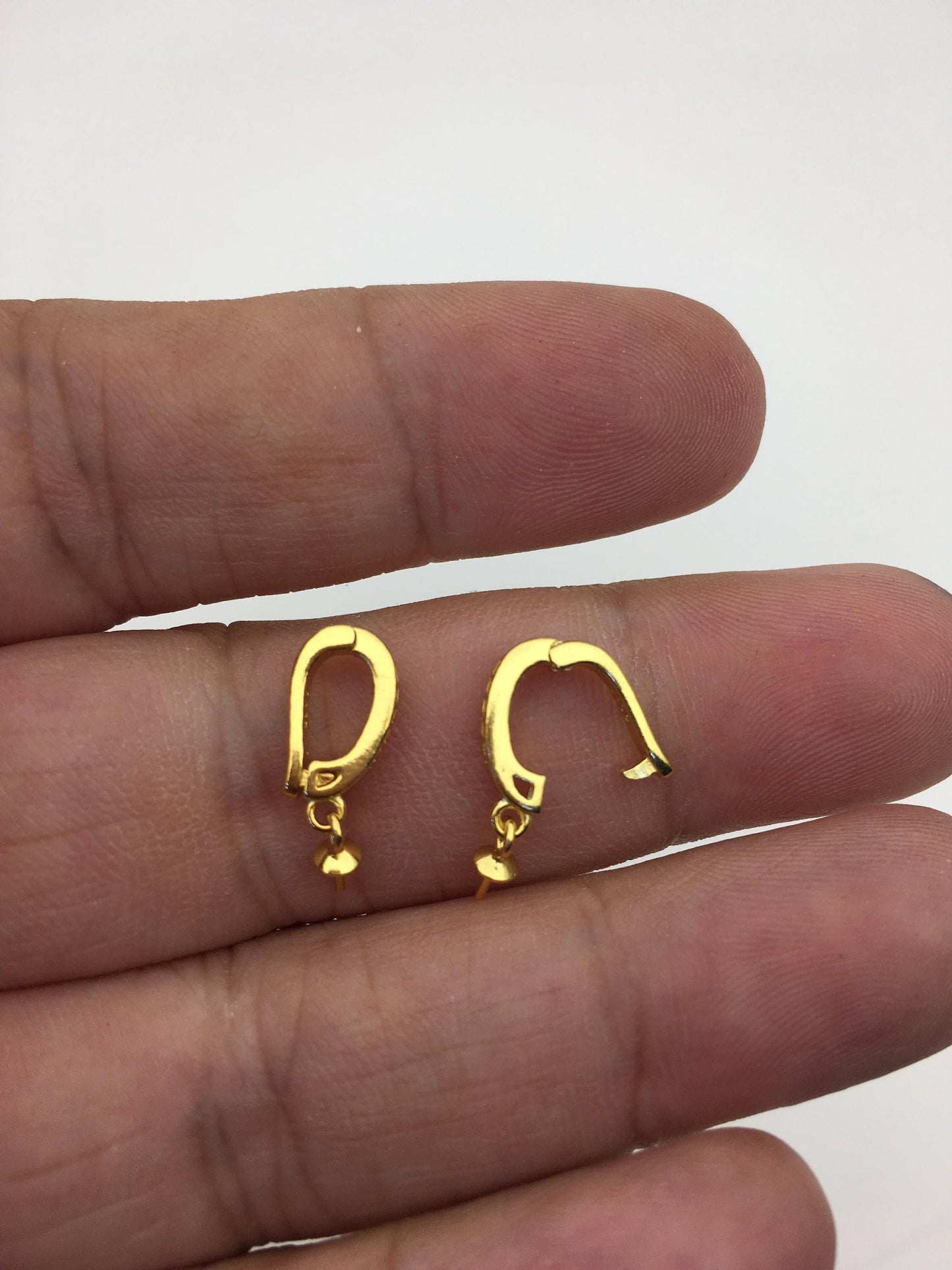 2pcs 6.5*13mm Cz zircon S925 gold sterling sliver pendant hook, for pendant,ASL-P-022