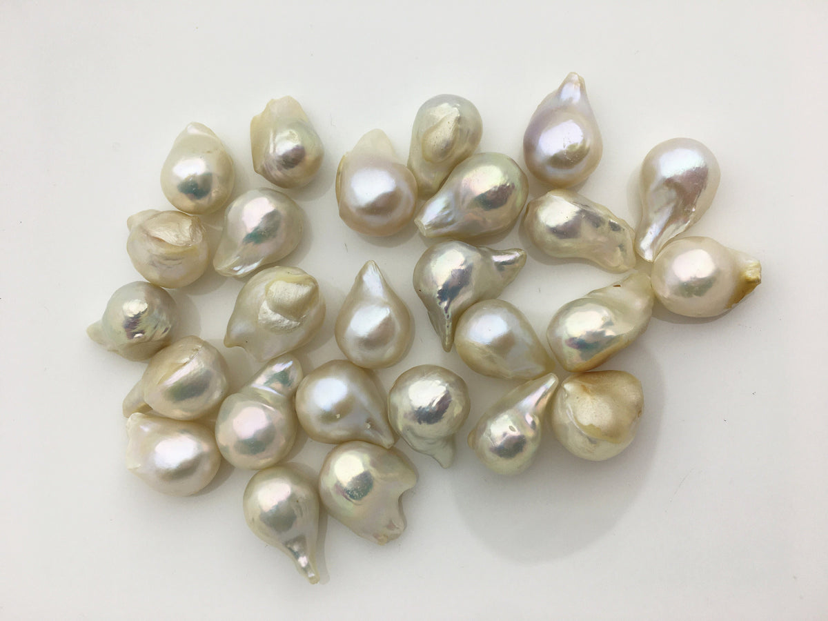 5pcs AA 10-11.5mm White Flame ball Pearl,Baroque pearl Pendant,Baroque Cultured Freshwater Pearl,no hole,FL12-2A-2