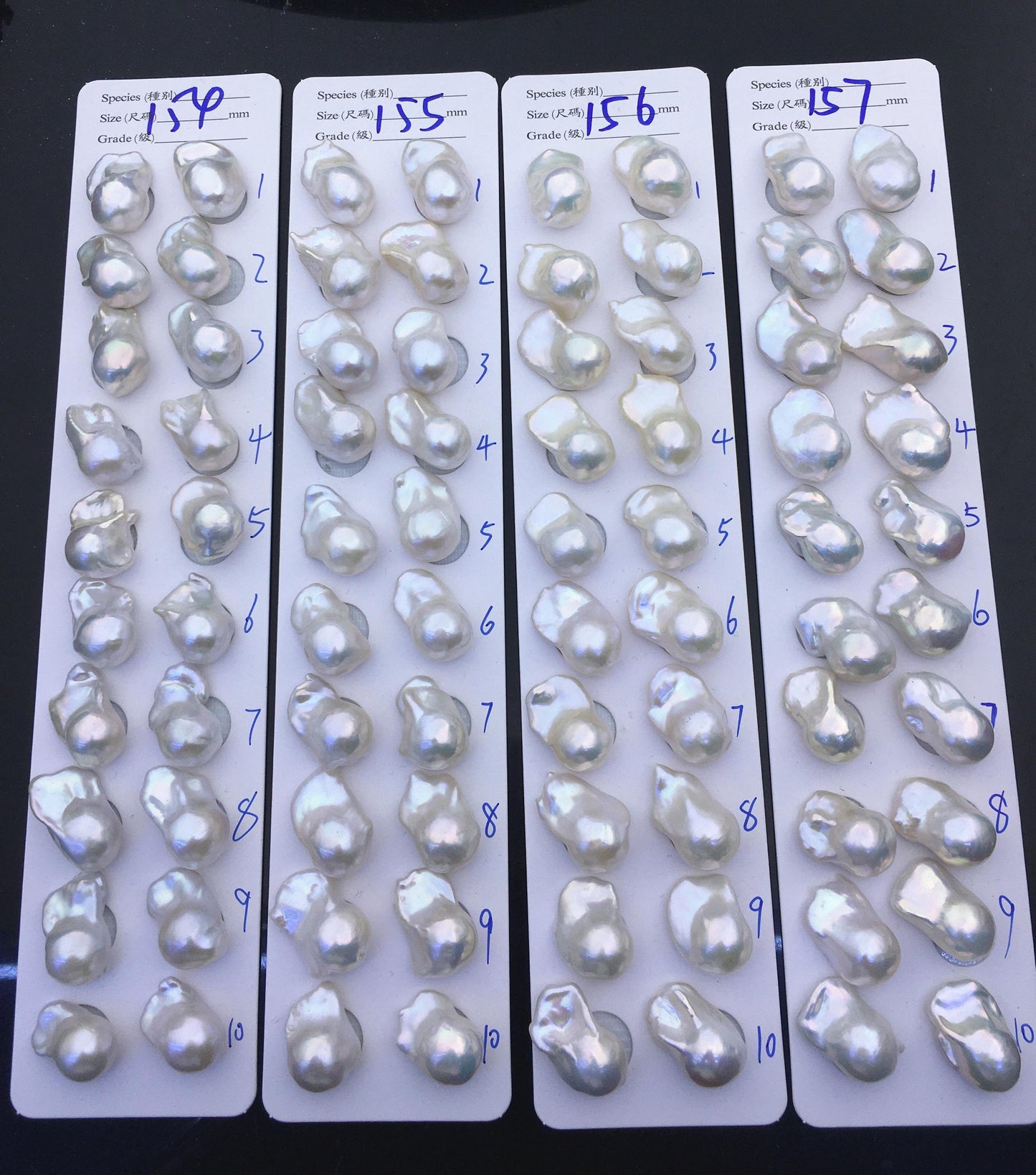 1 pair AAA 13-15x18-22mm White Flameball Pearl Pairs,Baroque Cultured Freshwater Pearl,top half hole,FL15-3A-8-66