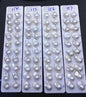 1 pair AAA 13-15x18-22mm White Flameball Pearl Pairs,Baroque Cultured Freshwater Pearl,top half hole,FL15-3A-8-66