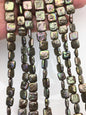 AA 9-11mm green rectangle square Shape Freshwater Pearl,Block pearl,ZS-113-6