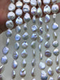 AA+ 10-11mm White Coin freshwater pearls,diy bead,flat round pearl bead,COIN12-2A-2-3