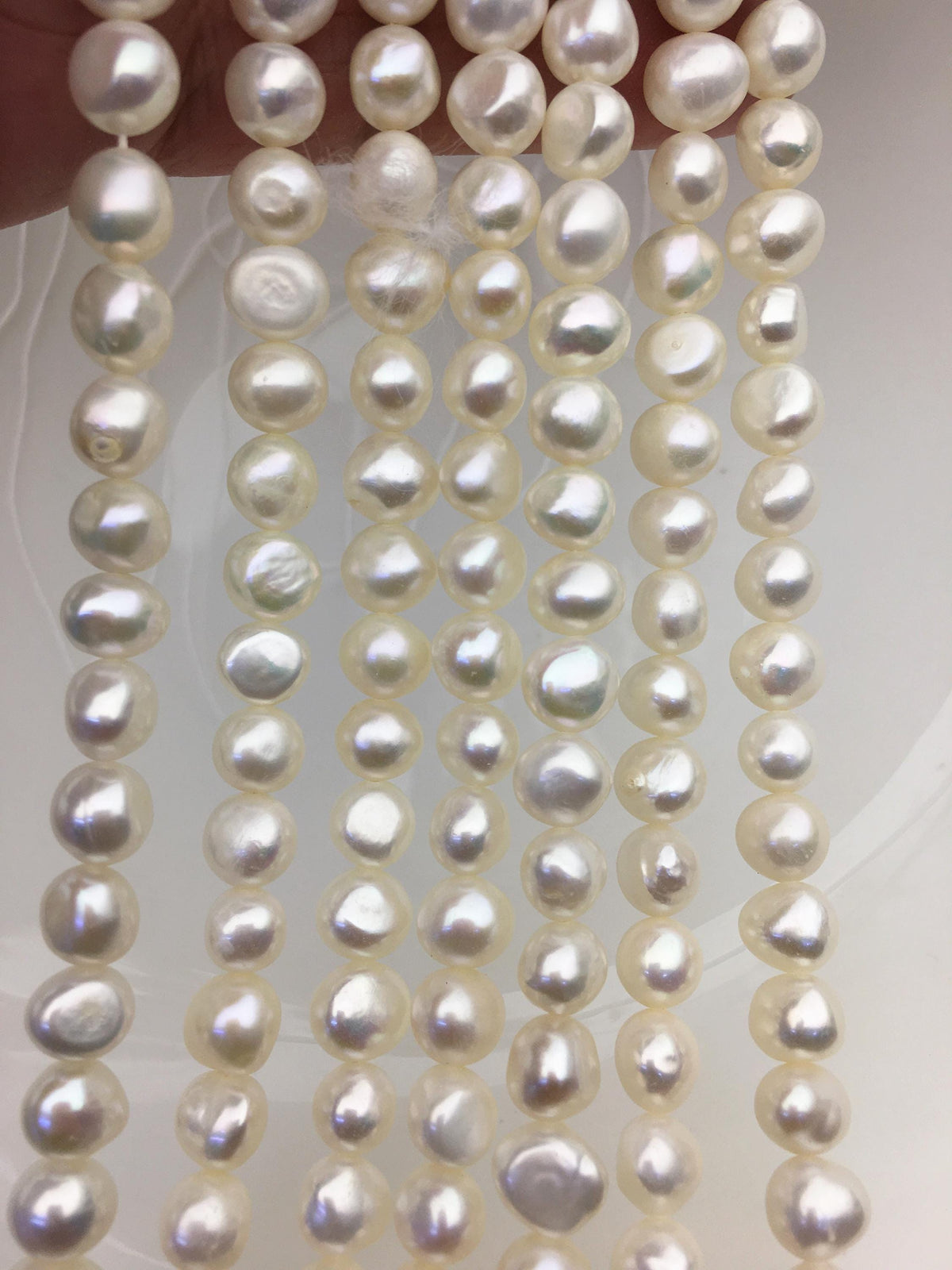 AAA 7.3-8.4mm white nugget freshwater pearls,irregular pearl,Cultured Pearl Beads,Loose Pearls Bulk Supplies,LM8-3A-10