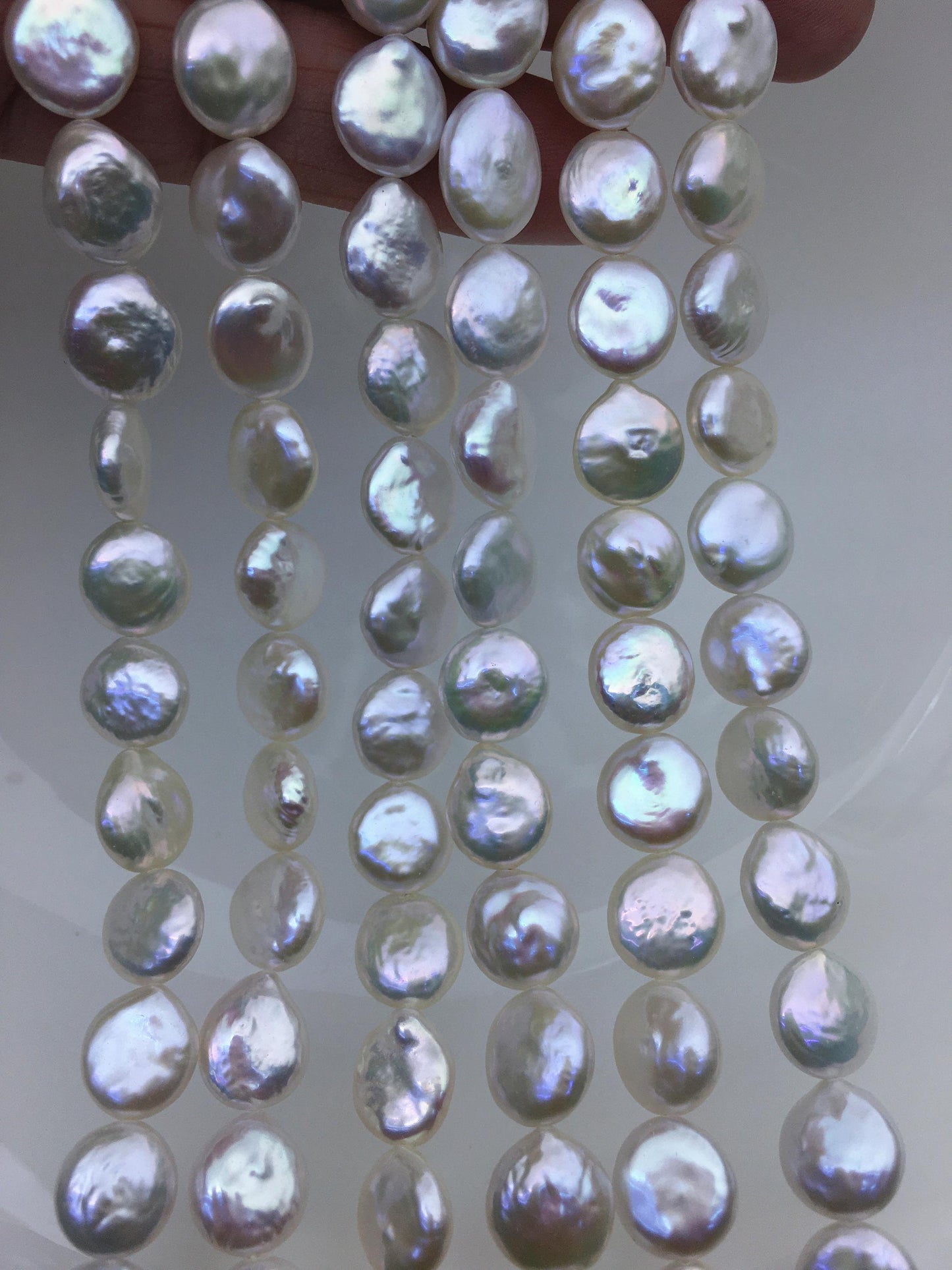 AAA 10-11mm White Coin freshwater pearls,diy bead,flat round pearl bead,COIN12-2A-2-8
