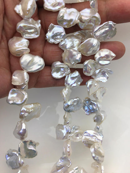 AAA 13-16mm Big White Keshi Pearls,high luster,good quality,wholesale price,baroque pearl,keshi pearl strands,ZS-129-19