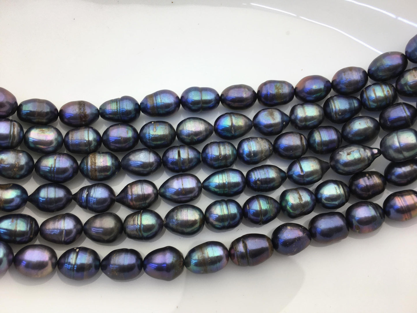 A+ 9.3-10.3mm tahitian like color big rice pearls,Cultured freshwater pearls beads,LR10-2A-20