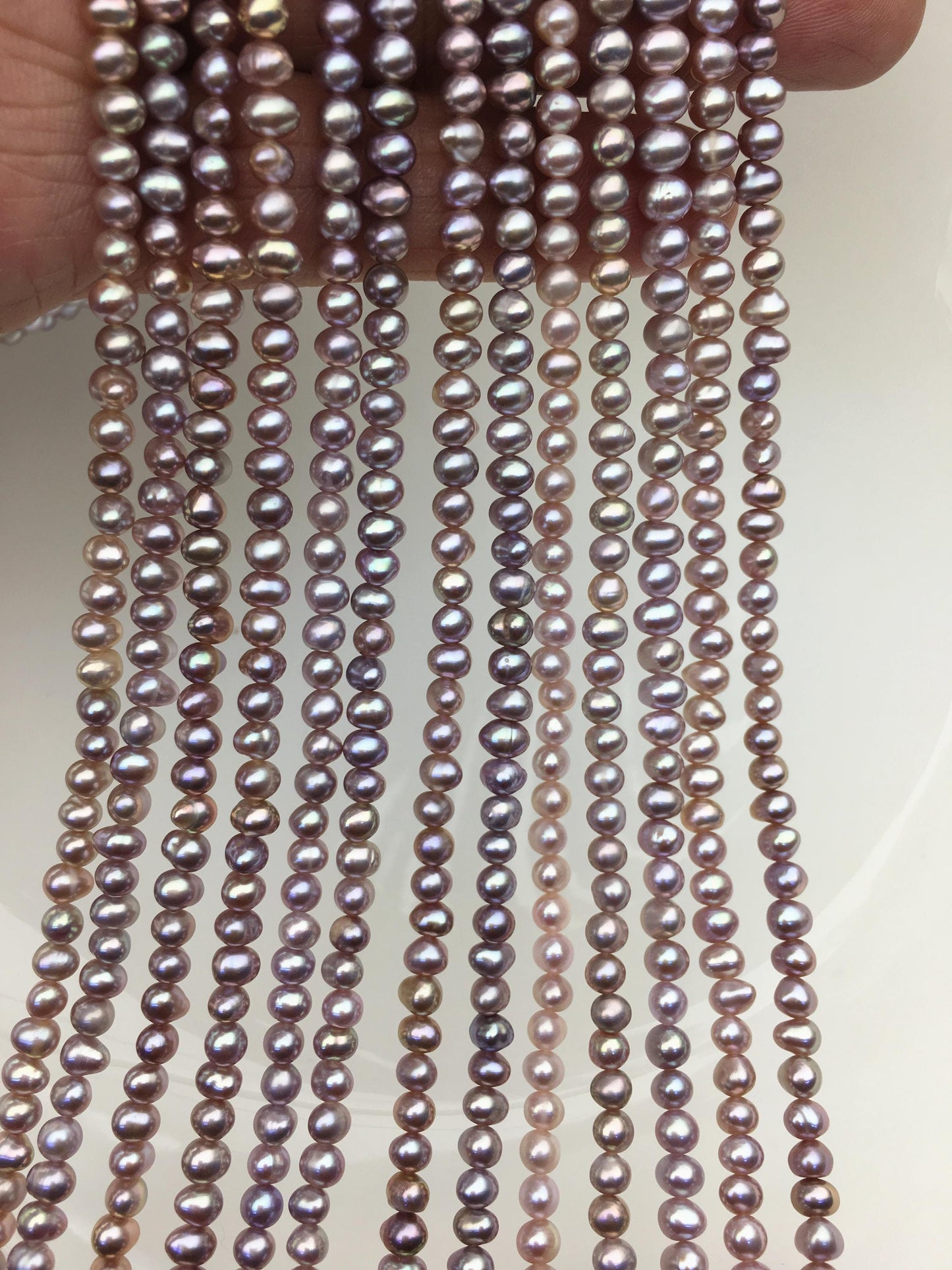 AA+ 4-5mm purple potato pearls,4mm tiny pearl,for pearl necklace,for pearl earrings,Wedding Bride,CR4-T3
