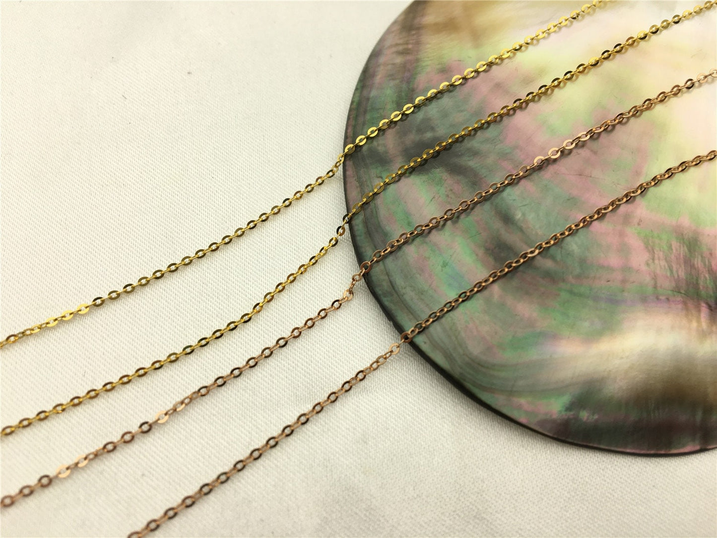 0.97-1grams Heavy 18'' adjust 16'' 18k Solid Gold yellow gold chain 750 for pendant, 45cm solid gold italy chain necklace,ASG-NC-1