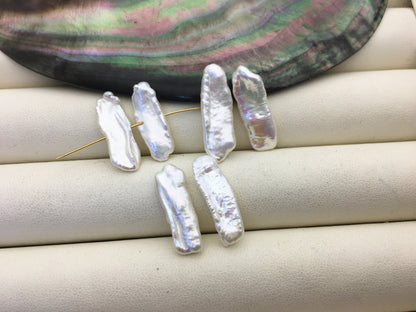 2 pairs AAA 7-8mm White Biwa keshi pearls Pair,for make dangle earrings,baroque pearl,loose pearl beads,very high luster,ZS-127-36-5