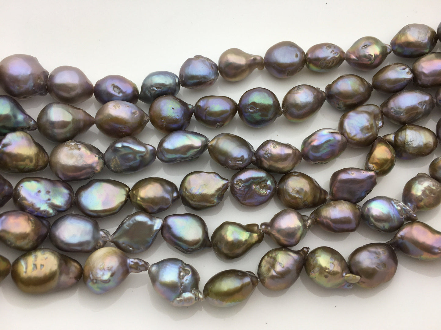 AA+ 10-13mm Gray Bronze Baroque Shape Freshwater Pearl,ZS-101-15