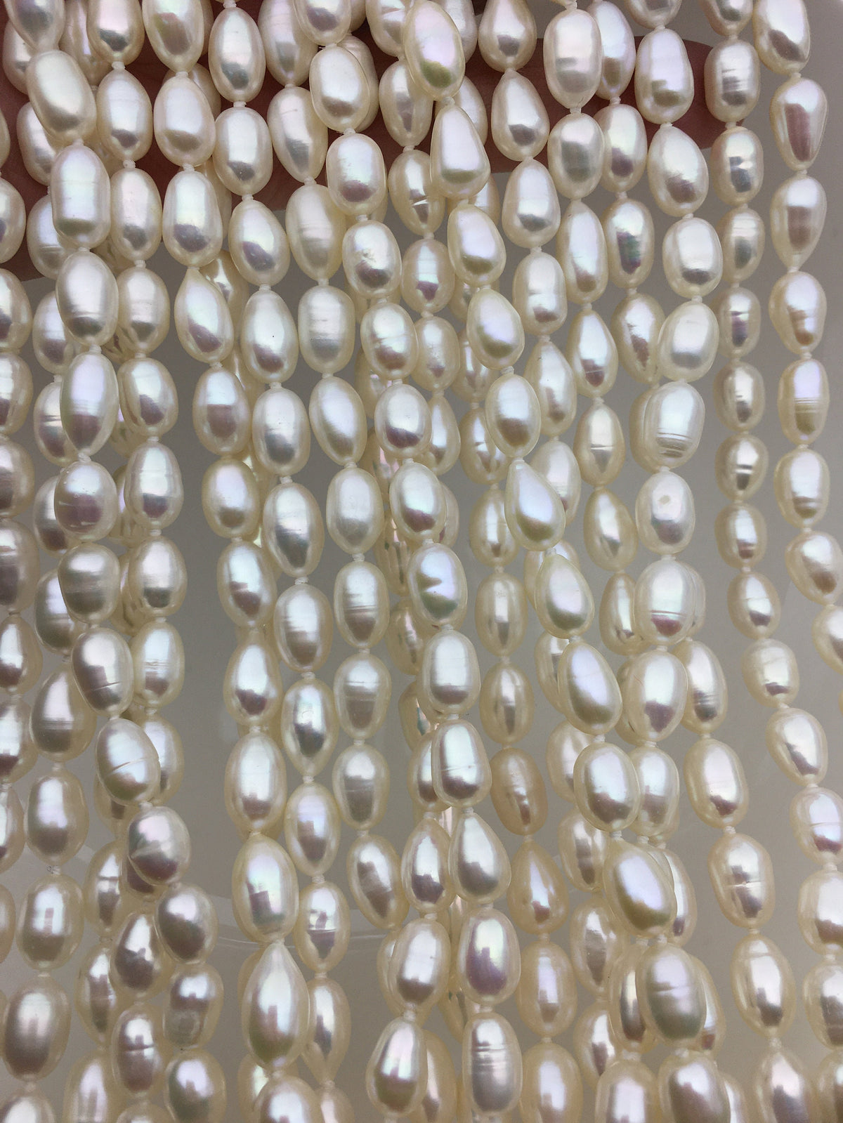 High Luster!32inches AA+ 7mm white rice oval pearl Necklace,Wedding Necklace, Love, Mothers Day,Happiness,wholesale,NPN1-T32