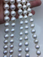 AA+ 11-13mm white oval near round freshwater pearls,loose pearl beads,round pearl string,pearl necklace DIY jewelry material,RP12-2A-6