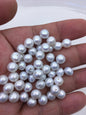 30pcs AA+ 7.5-8mm white baroque near round freshwater pearls,half hole,RP7-T4