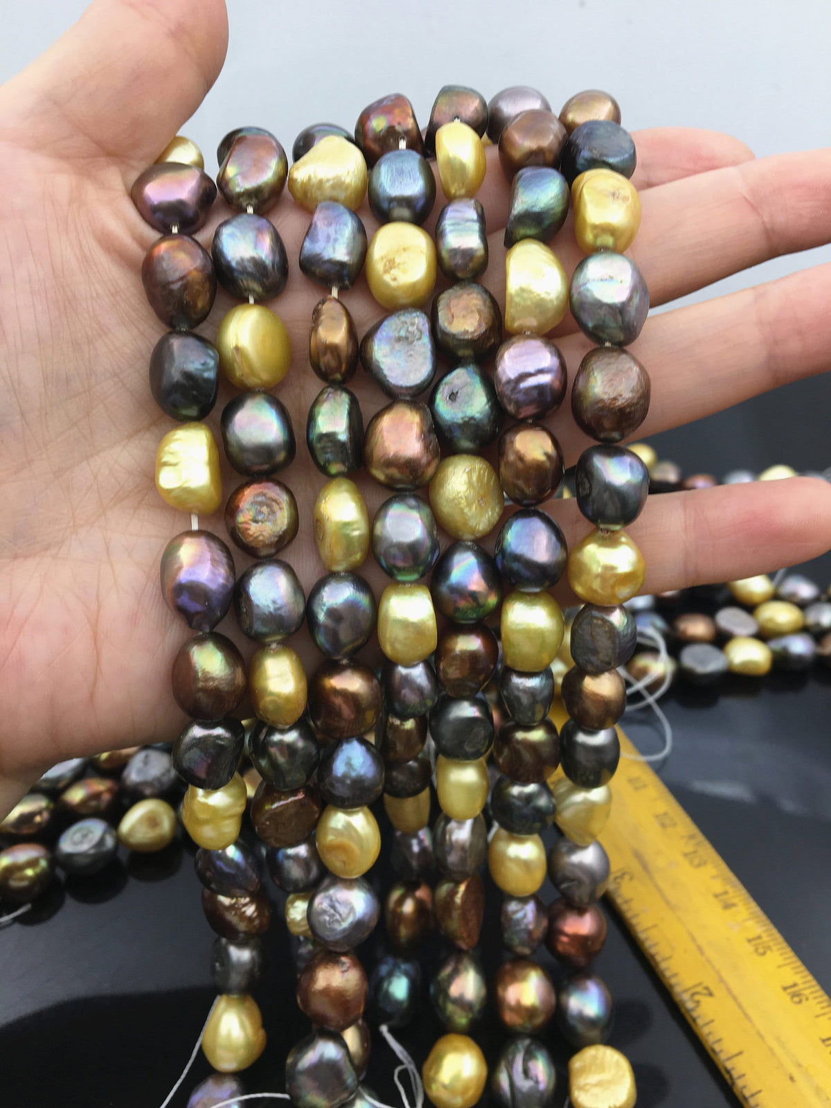 AA 11-12mm Misc Color nugget freshwater pearls,diy pearl beads,gift for her,jewelry material,LM11-2A-20