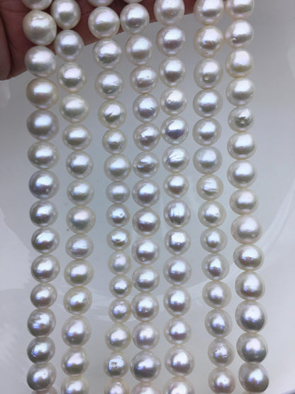 AA+ 8-10mm white near round Edison Freshwater Pearl,ED10-2A-2-55