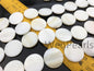 20mm Natural Mother of Pearl shell coin beads full strand,White shell,Ivory shell,GSHE-C-006