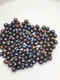 30pcs AAA 6.5-7mm green brown black rianbow freshwater pearl,0.7mm through hole,LR6-T2