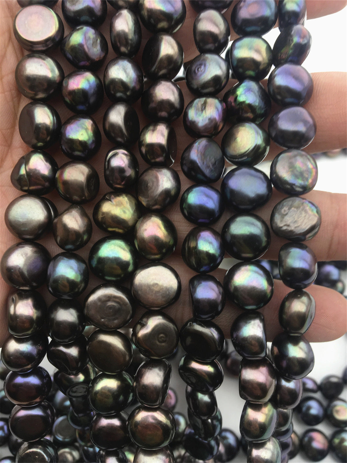 AAA 10.5-11mm black color nugget freshwater pearls,deep blue baroque pearl,irregular pearl,pearl wholesale LM11-3A-1-4