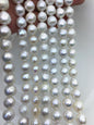 AA+ 9.5-12mm white baroque near round Edison Freshwater Pearl,ED12-2A-5-29