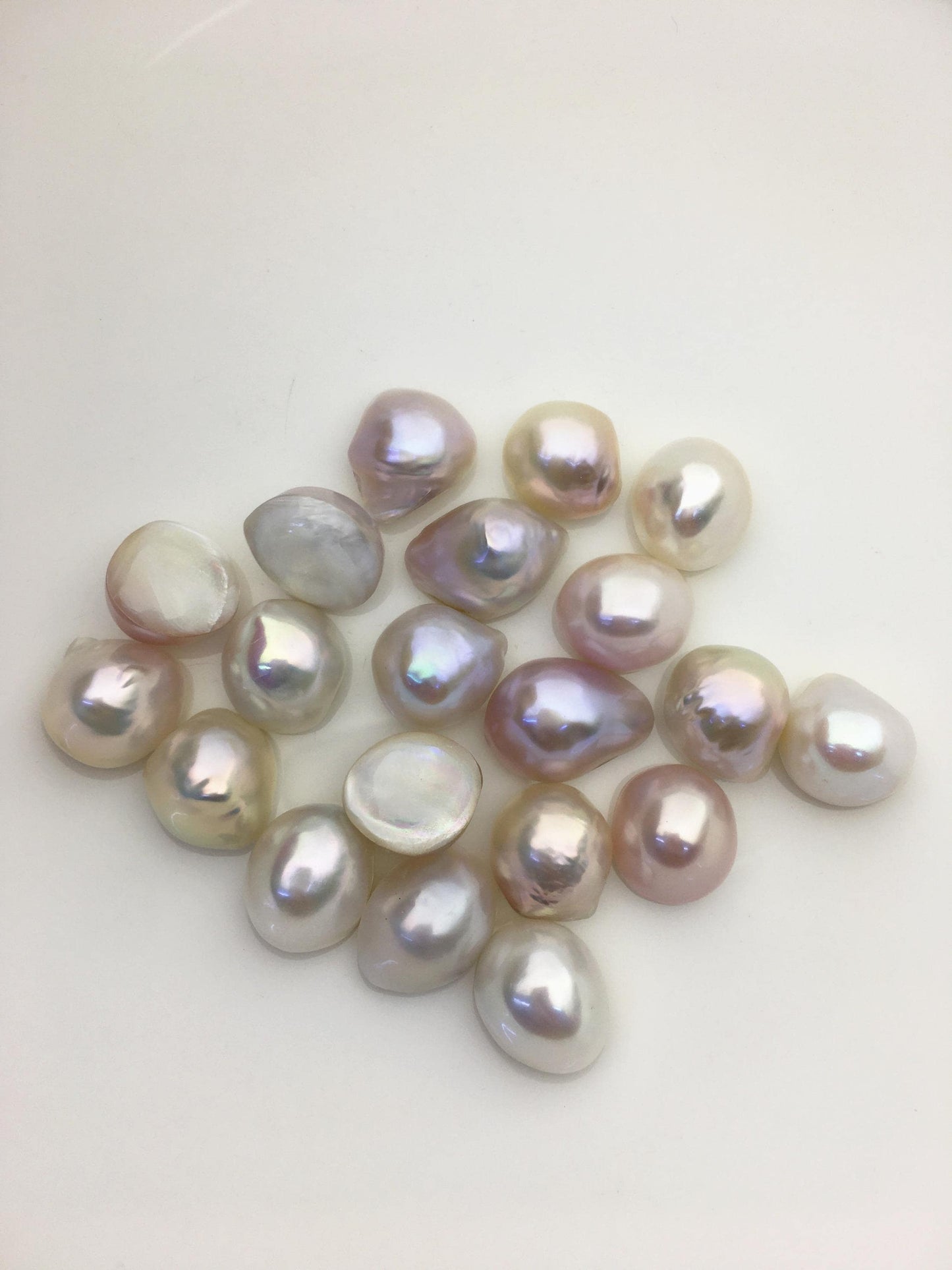 20pcs AAA 13-14mm natural color Baroque Teardrop Mabe Freshwater Pearls,no hole,MB-T29
