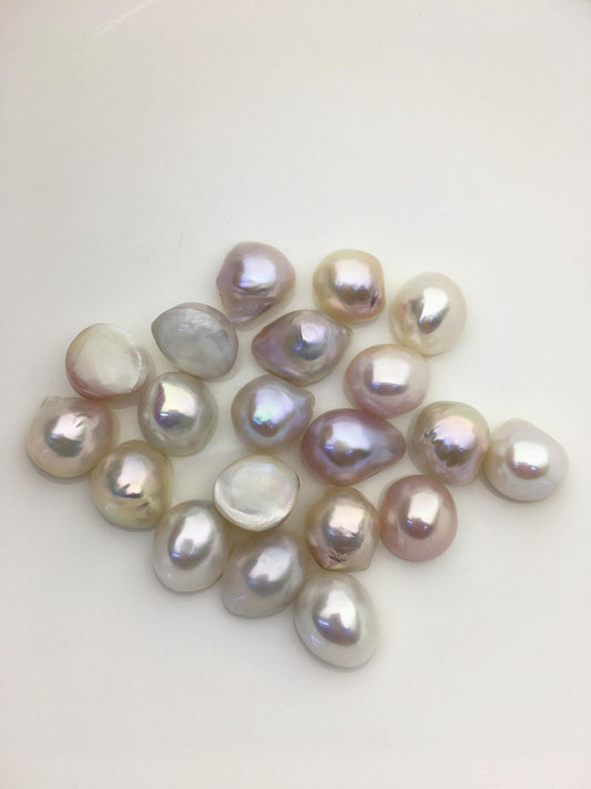 20pcs AAA 13-14mm natural color Baroque Teardrop Mabe Freshwater Pearls,no hole,MB-T29