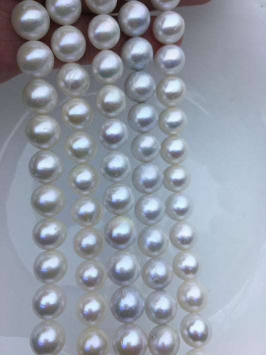 AA 11-13mm white big round Edison Freshwater Pearl,ED12-2A-5-62