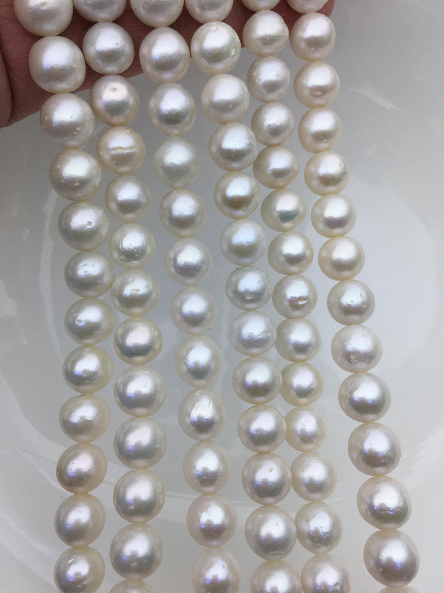 AA 9-11mm white round freshwater pearls,RP9-2A-1