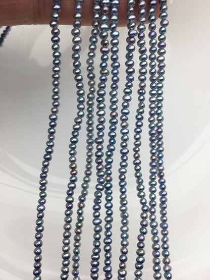 AAA 2.5-3mm black blue seed potato freshwater pearls,seed pearl,small size pearls bead wholesale,Wedding,Love,Happiness,birthday,CR2-3A-5