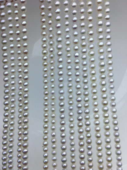 AAA 3.5-4mm white round freshwater pearls, seed pearl,white pearl,full strand,round pearl strands,pearl wholesale,RP3-3AY-GJ-2