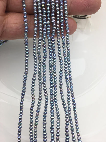 AAA 2.5-3mm black blue seed potato freshwater pearls,seed pearl,small size pearls bead wholesale,Wedding,Love,Happiness,birthday,CR2-3A-5