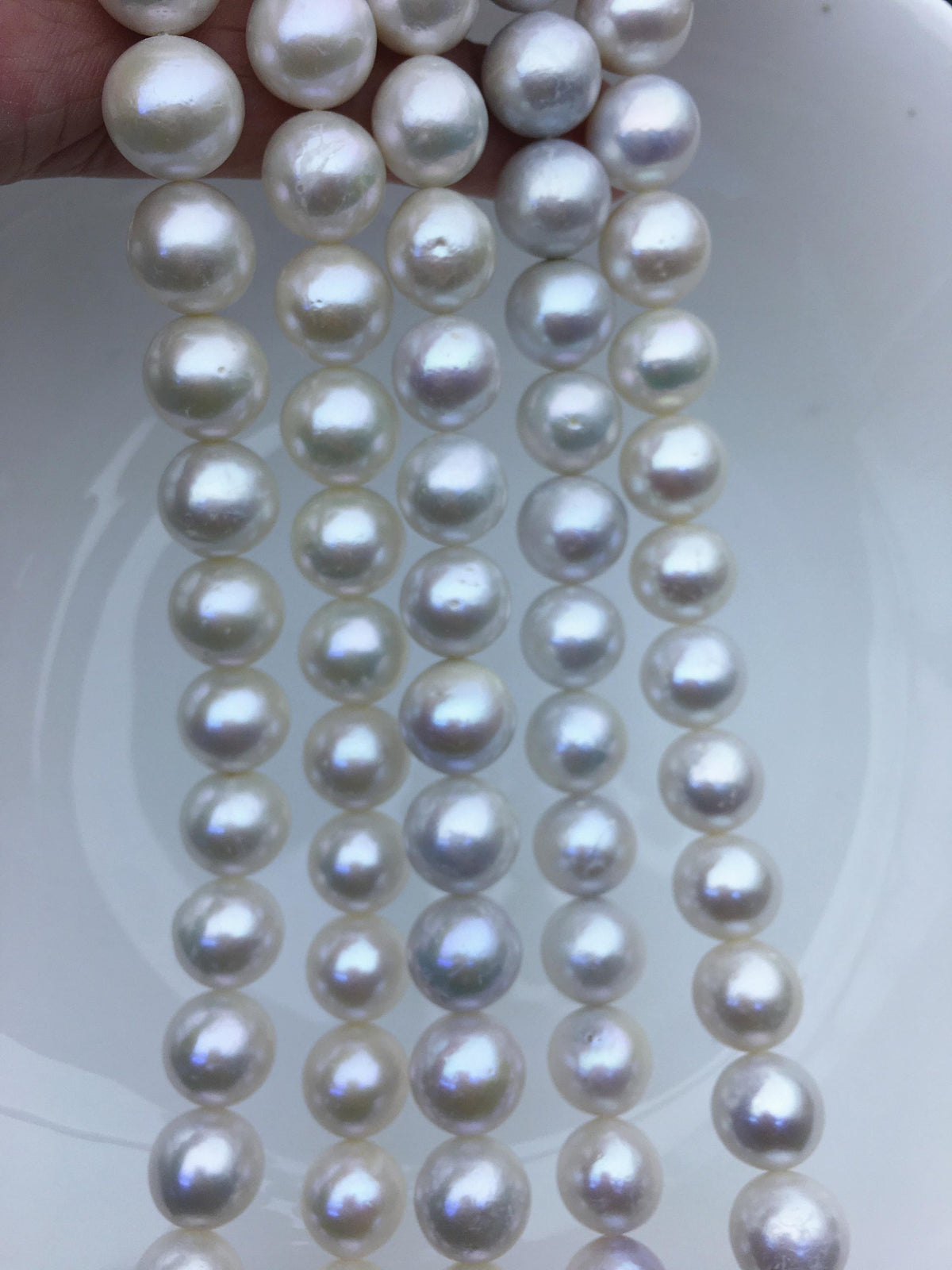 AA 11-13mm white big round Edison Freshwater Pearl,ED12-2A-5-62