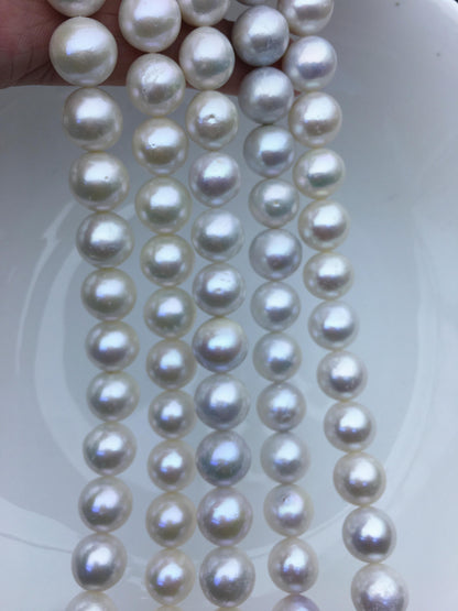 AA 11-13mm white big round Edison Freshwater Pearl,ED12-2A-5-62