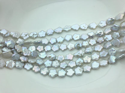 AAA 11-13mm white plum blossom Freshwater Pearl,ZS-119-3