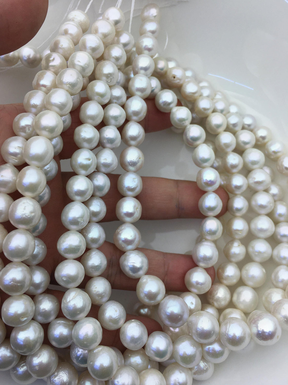 AA 10-12mm white baroque drop Edison Freshwater Pearl,ED12-2A-5-21