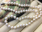 17.5 inches AA+ 6.5-7.3mm white near round potato freshwater Pearl necklace,genuine freshwater Pearl necklace, NPN1-062