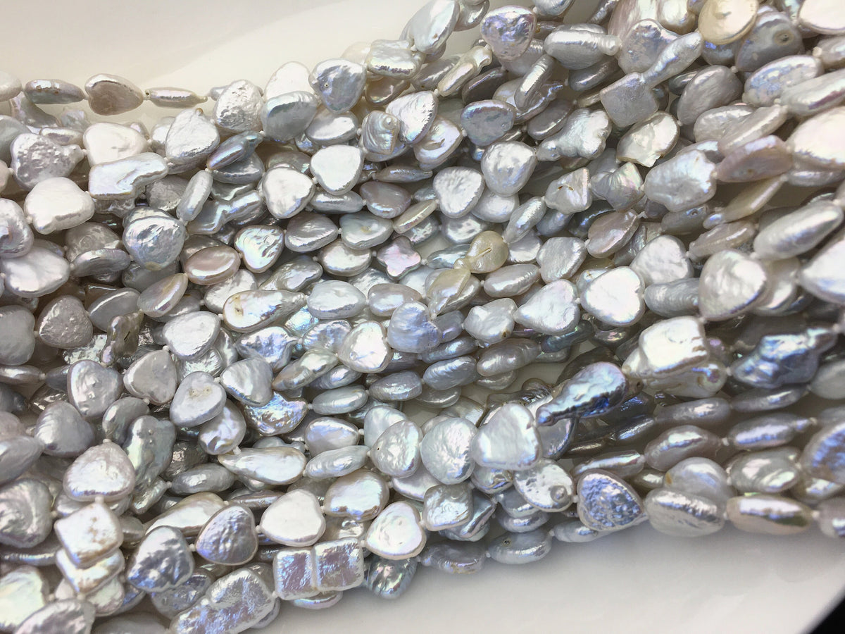 30‘’ 9-13mm AA+ white mix shape baroque freshwater pearl necklace,NPN1-T23