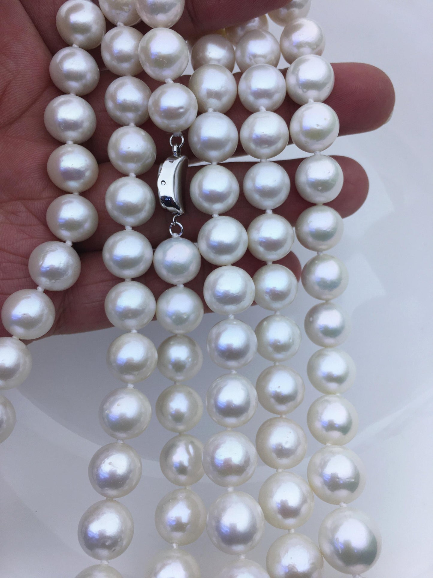 17.5 inches AA+ 11-13mm white round freshwater Pearl necklace,genuine freshwater Pearl necklace, Natural Pearl Necklace,NPN1-068