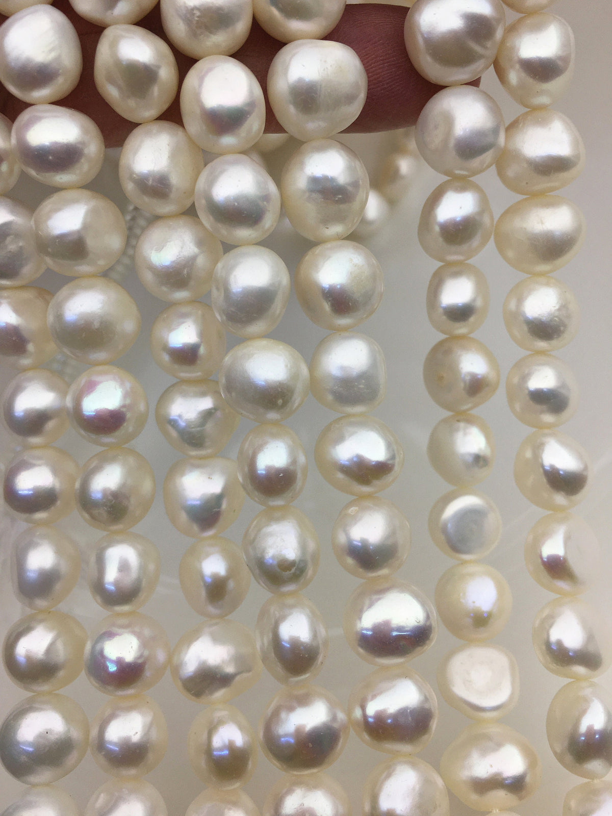 AA 11mm white nugget freshwater pearls,full strand,white baroque pearl,irregular pearl,pearl wholesale supply China, LM11-T1
