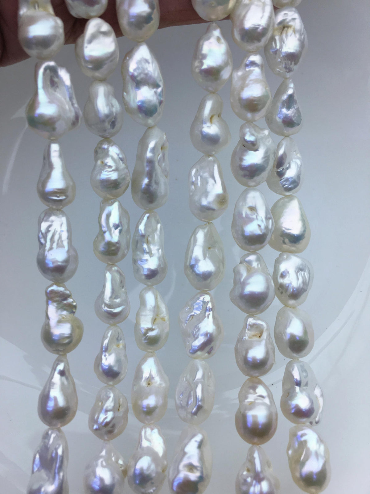 1 strands AA 9-11mm white mini flame ball pearl,FL15-2A-5-56