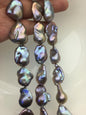 15.5'' AAA- 13-17mm Gray flame ball pearl,FL15-3A-7-3