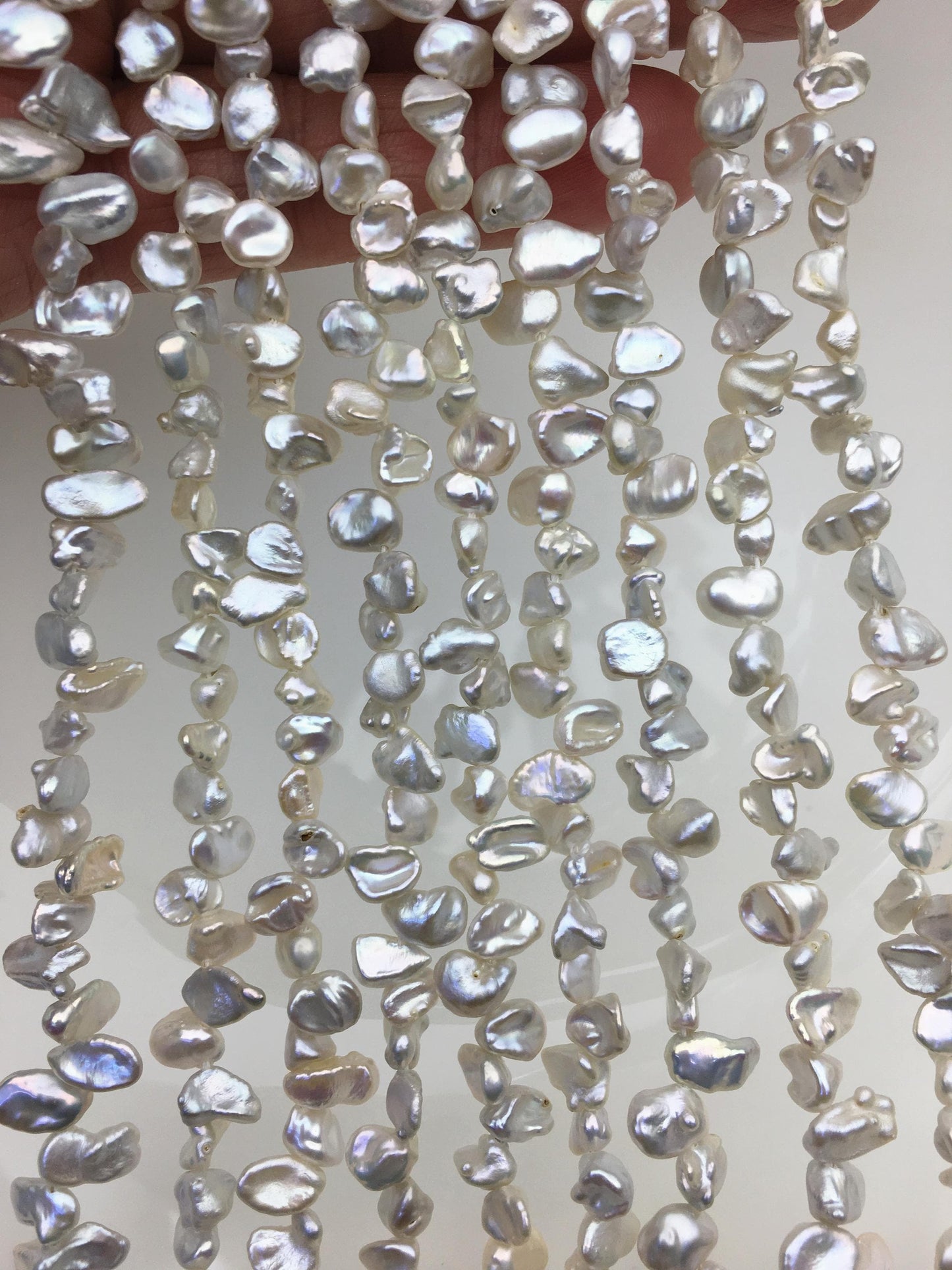 AAA 4-5mm white Keshi Pearls,full strand,wholesale price,baroque pearl,keshi pearl strands,ZS-129-4