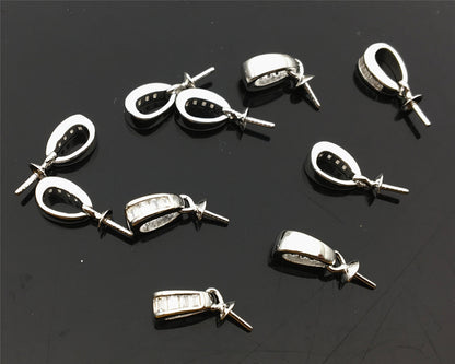 Cz zircon S925 sterling silver pendant hook, for pendant,for DIY,wholesale,ASL-P-005