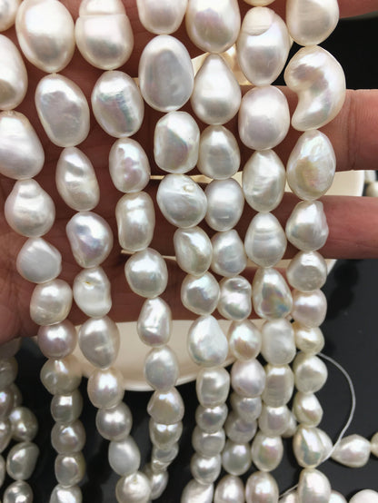AA+ 10.4-11.4mm white Long nugget freshwater pearls,irregular nugget freshwater pearl strand,cheap price,LM11-3A-9