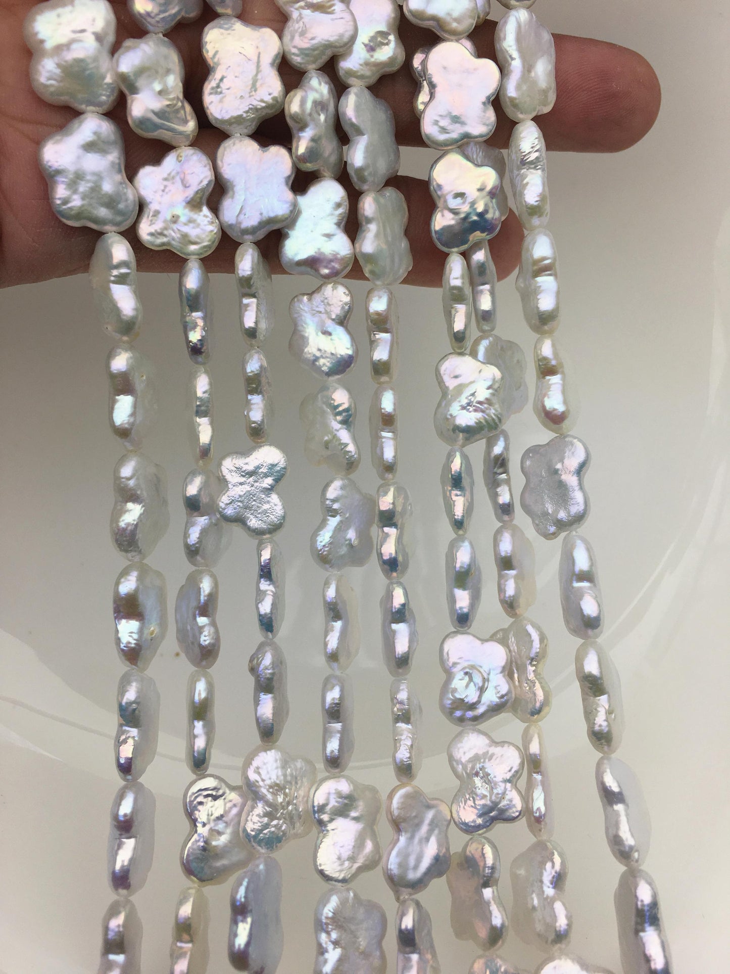 AAA 9-11mm White Butterfly Pearl,Freshwater pearl Butterfly, for your design,Cultured Pearls Maggie Designs,ZS-119-16